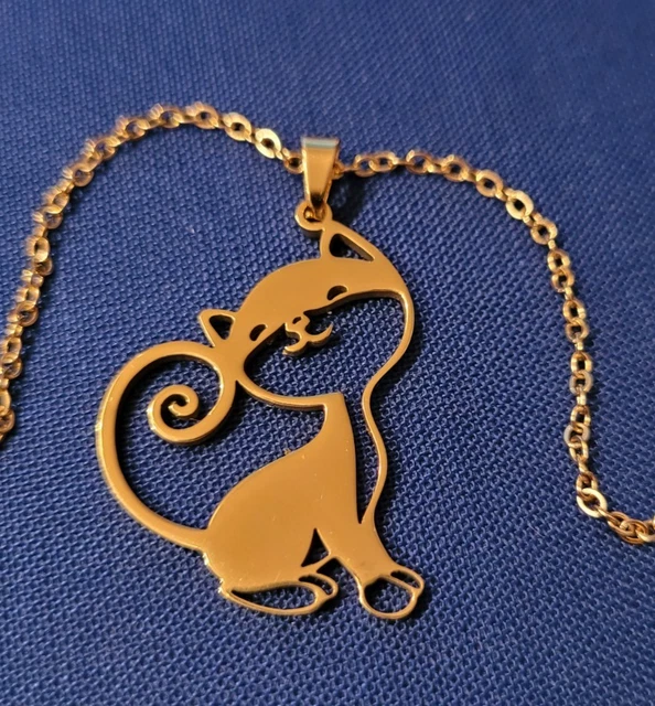 Collier Acier Inoxydable – Cadenas Petit Cœur Doré Rosé Avec Clé (neuf)