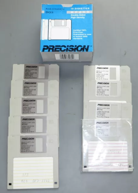 3,5 Zoll Precision MF2HD Diskette 1,44 MB Disketten 9 Stück gebraucht 135 TPI