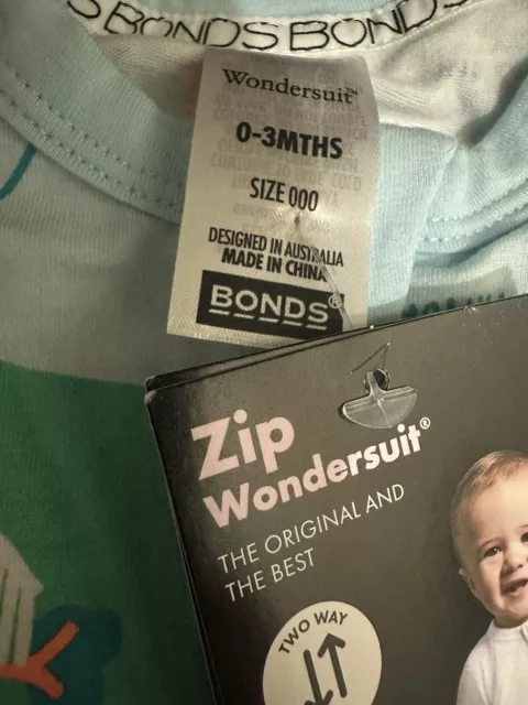 bonds zippy rare brand new wondersuit size000 free postage