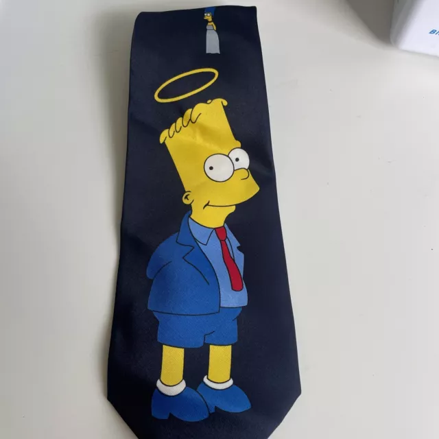 The Simpsons bart simpson tie novelty blue Dendy 1.15