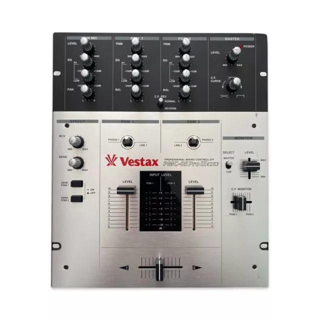 Vestax PMC-05 Pro III VCA - Serviced Scratch DJ Mixer Inc AC-14 PSU