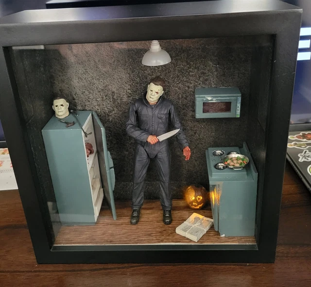 SEE PICS! Custom 1/12 Scale Michael Myers Diorama W/ Figure Halloween