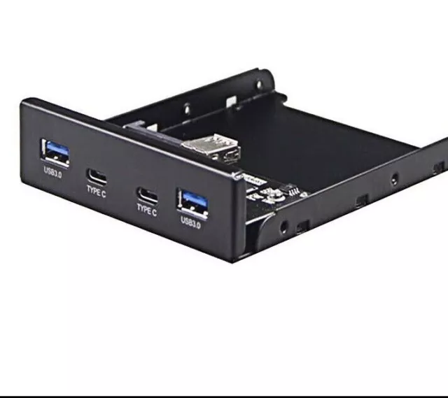 USB Adapter Front Panel Hub Splitter Durable 2Ports Bracket Data Transfer Parts