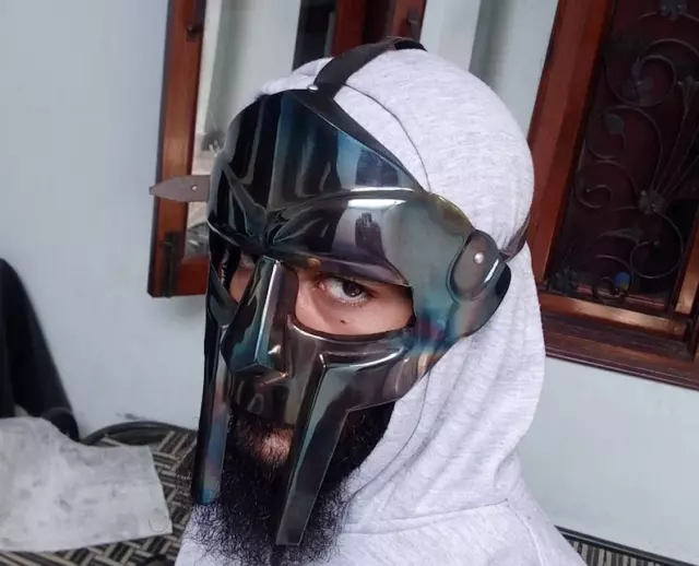 Costume Medieval Steel Armor Helmet Mild Halloween Larp Knight Sca Mask Cosplay