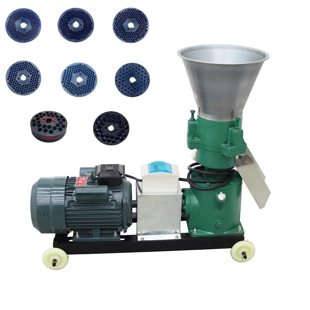 Fodder Pil Machine FEED PELLET MILL Machine 2,3,4,5,8,10,12mm Fodder Pelletizer 220V 200KG ...