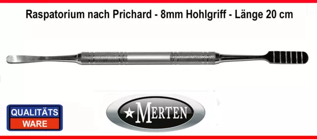 Raspatorium  Prichard 8 mm Hohlgriff  -  Periosteal -  20 cm Länge