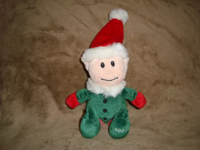 Elf Elvin Sears Exclusive 2007 Christmas Charity Plush & Beans 7" tall