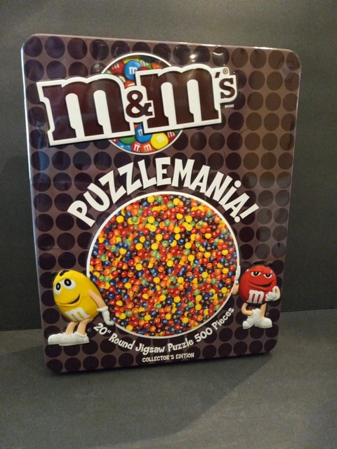 ⭐️Complete Collector's Edition M'&Ms Jigsaw puzzle In Tin Case 500 Piece 20" (N3