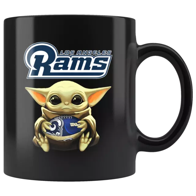 Los Angeles RAMS Baby Yoda Star Wars Cute Yoda RAMS Funny Yoda Coffee Mug