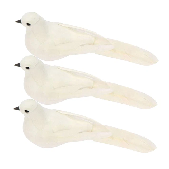 3 Stück lebensechte Vögel Taube Taube Garten Rasenteich Home Decor Statue