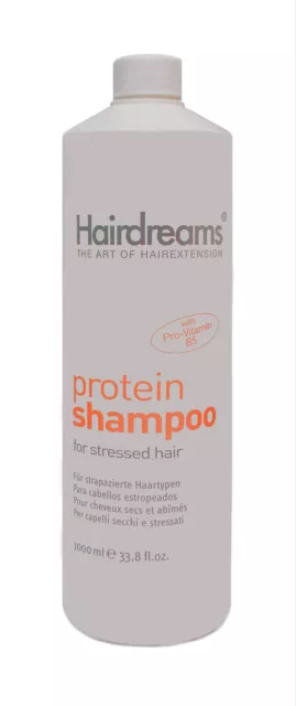 Hairdreams Protein Shampoo for stressed hair Extensions Haarverlängerung 1000ml