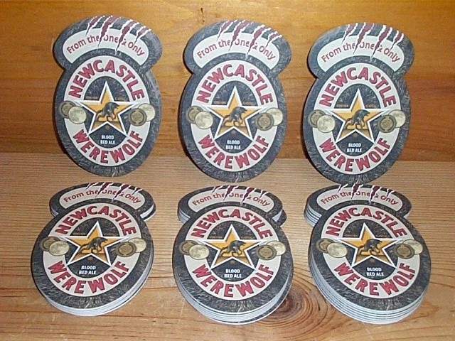 Newcastle Werewolf 30 Beer Pub Bar Coasters New