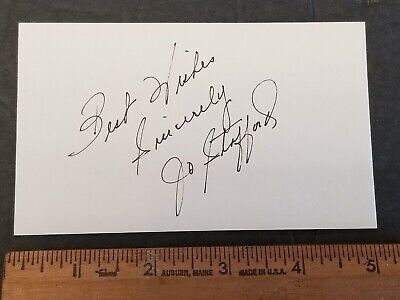 Singer Jo Stafford Hand Signed 3X5 Card W/Coa Jsa Available Free S&H Ds