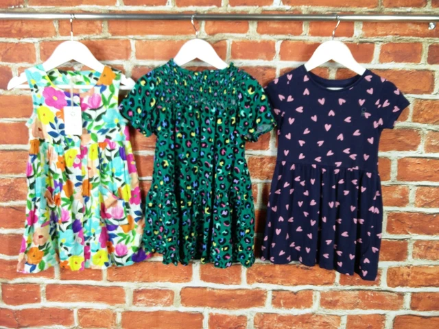 Girls Bundle Age 3-4 Years Next Mothercare Short Sleeve Dress Set Leopard 104Cm