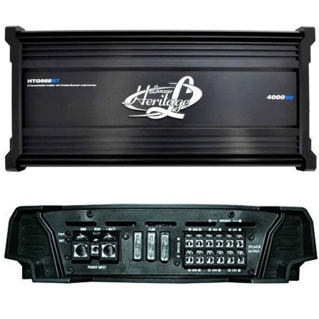 Amplificateur Voiture Lanzar VIBE452N 4 Canaux 6000W MOSFET - Technologie Professionnelle
