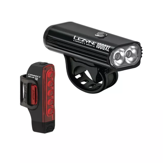 Lezyne Connect Drive Pro 1000XL Strip Connect Pair USB Rechargeable Bike Gravel