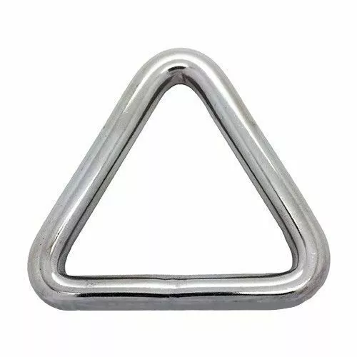 8mm x 50mm stainless steel triangular delta link triangle ring webbing