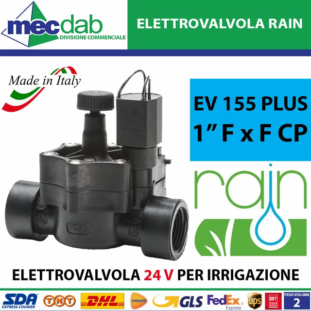 Elettrovalvola Per Irrigazione Rain RN155 PLUS 1"F W/FC 24V