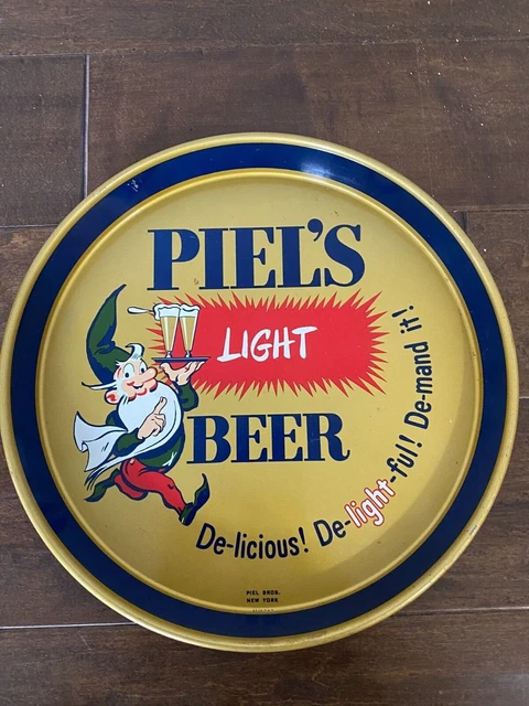 Vintage Piel's Light Metal Beer Tray 12” Brooklyn NY