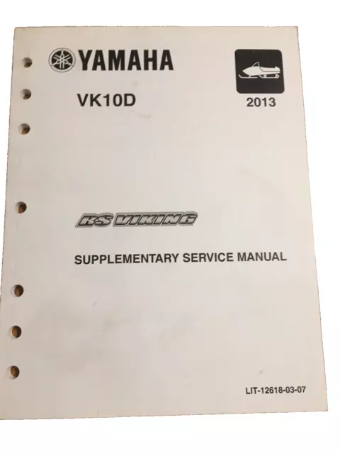 Yamaha RS Viking VK10D 2013 OEM Snowmobile Shop Repair Service Manual Engine DYI