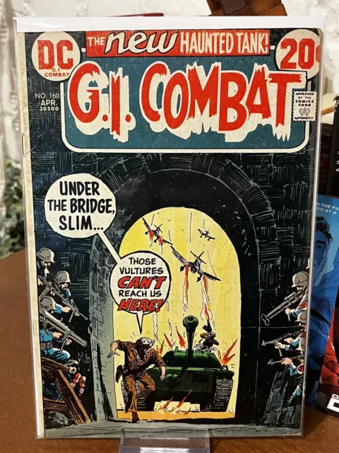 GI Combat #160 (DC Comics, 1973) Kubert Cover Haunted Tank Comic Book G/VG