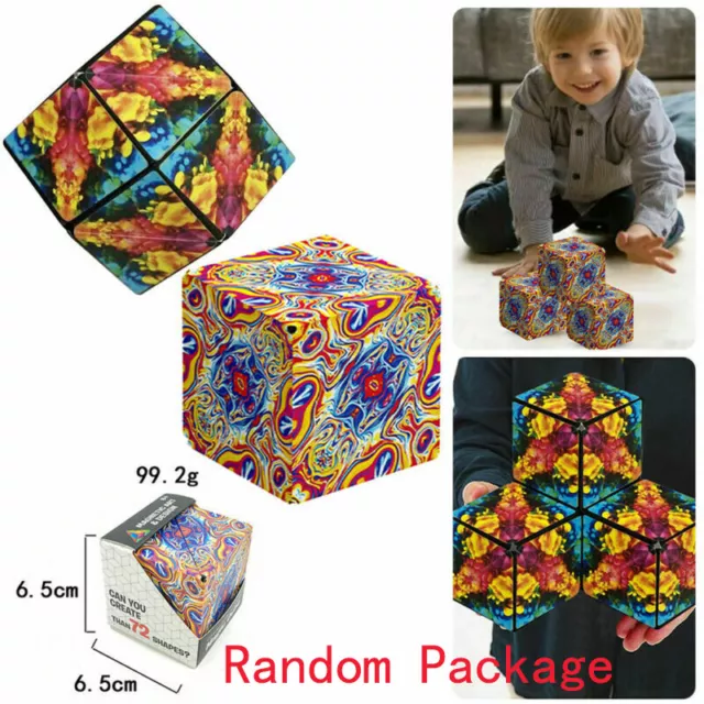 Variety Changeable Magnetic Magic Cube Anti Stress 3D Hand Flip Puzzle Toys Gift