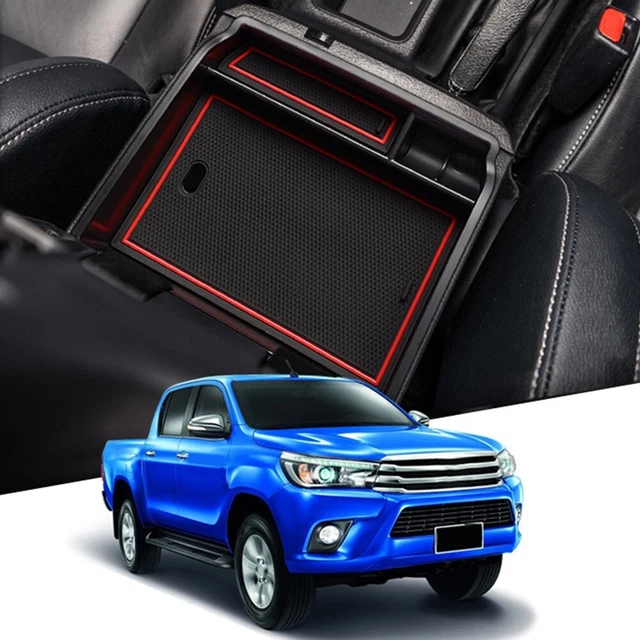 Organisateur Central Pour Toyota C-HR (2016-2022) – Plateau De Rangement Avec Tapis Antidérapant Bleu