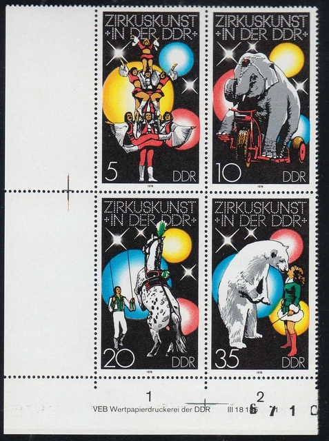 DDR Zirkus Mi. 2364 - 2376 postf. mit DV 1
