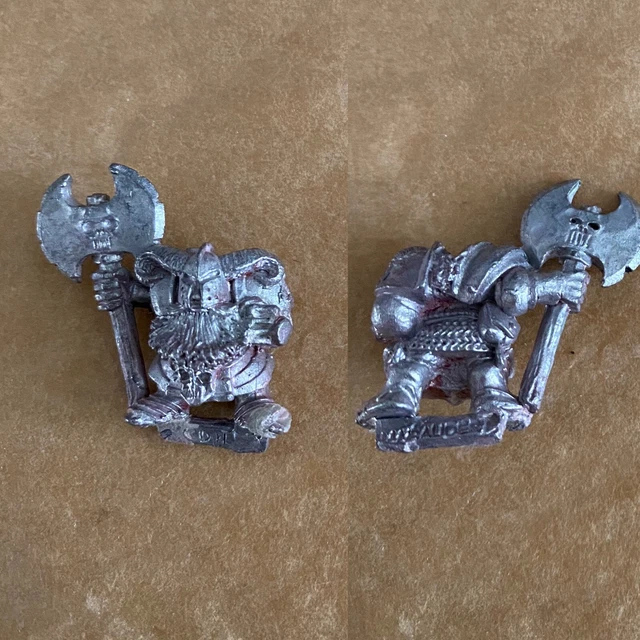 Games Workshop Warhammer – Ascia Nano Chaos Dwarfs MM90/6d – OOP 1988 – Nuovo - Foto 2