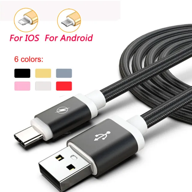 LUVFUN 3-PACK CÂBLE pour iPhone, 1m+2m+3m Nylon Tressé Câble Chargeur iPhone  EUR 13,60 - PicClick FR
