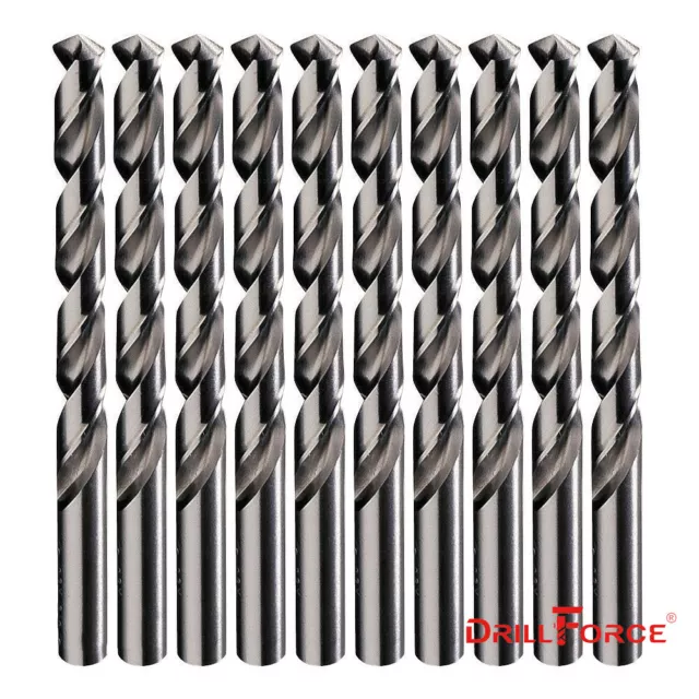 Drillforce 10PCS 7/32" Drill Bit Set HSS M2 Jobber Length Twist Drill Bits Tools