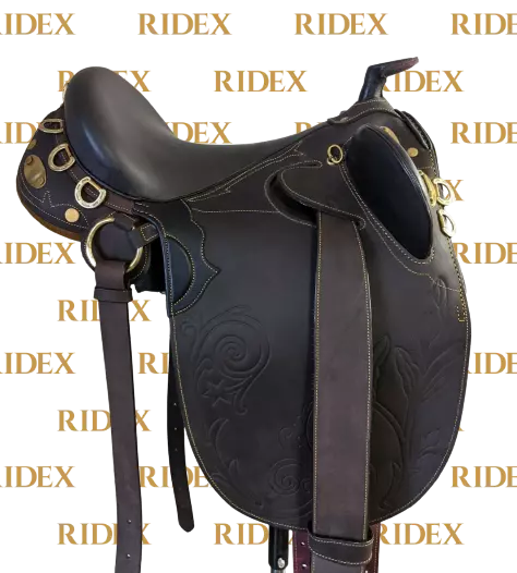 Australian Stock leather Horse Saddle With Horn.