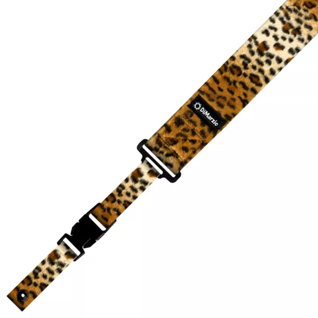 DiMarzio DD2230CH ClipLock Quick Release Guitar Strap, 2-Inch Faux Cheetah Fur