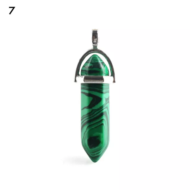 Natural Quartz Crystal Healing Point Chakra Cut Gemstone Pendant Reiki Necklace⭐