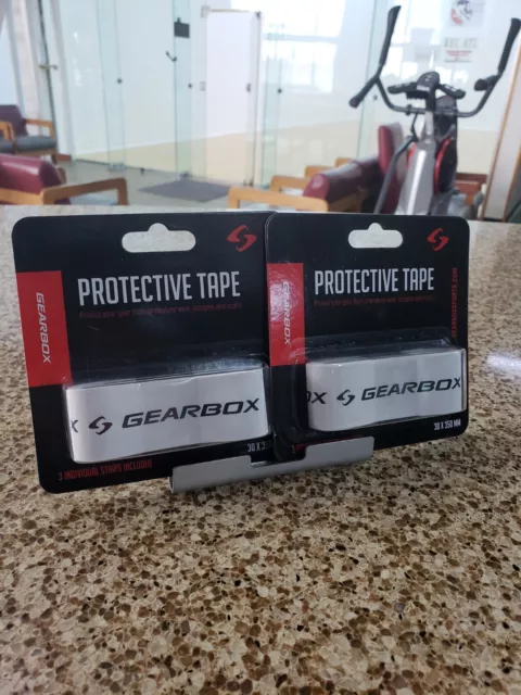 2 Packs of GEARBOX Racquetball Racquet Protective Tape, 3 Strips per pack, 6 all