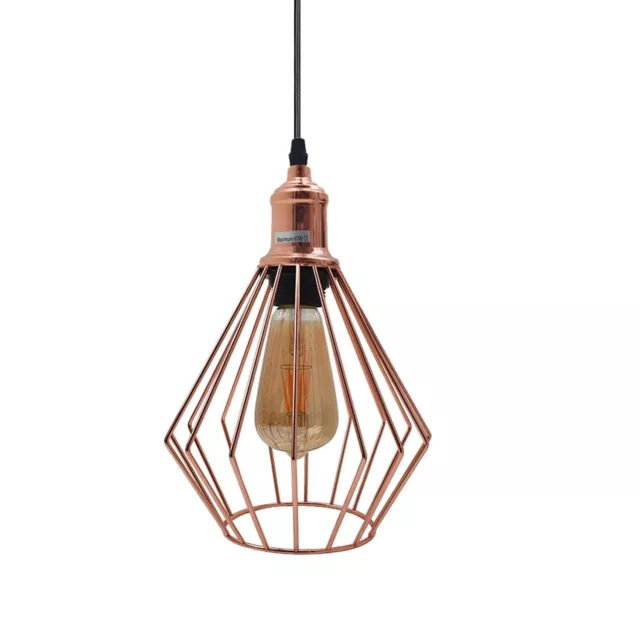 Vintage Ceiling Pendant Light Industrial Metal Lampshade LED Hanging Retro Lamp