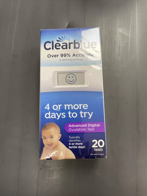 Prueba de ovulación digital avanzada Clearblue 20 prueba predictor de fertilidad 11/24+