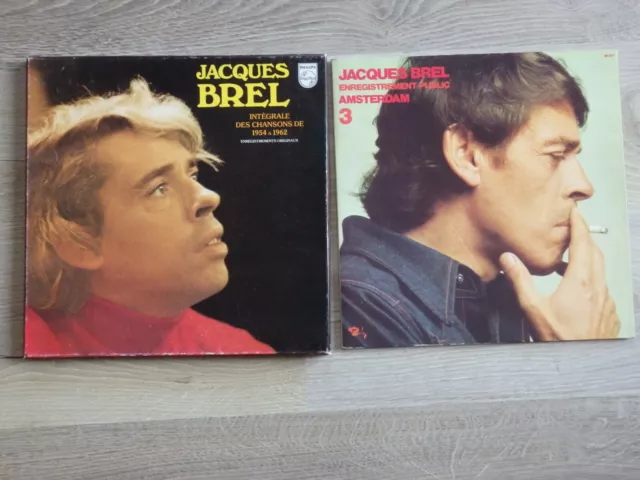 Lot disques vinyles 33tours Jacques BREL(coffret 5 disques +1disque 33 tours)