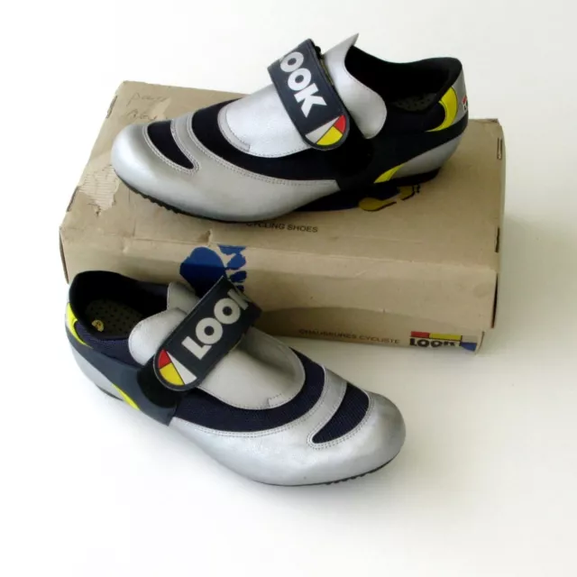 Chaussures de cyclisme vintage  LOOK boite d'origine année 90 - Taille 44