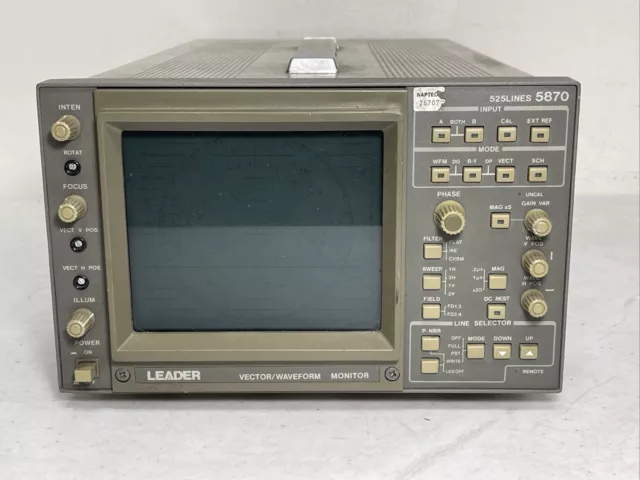 Untested Leader Vector Waveform Monitor Model 5870 As-Is for Parts or Repair