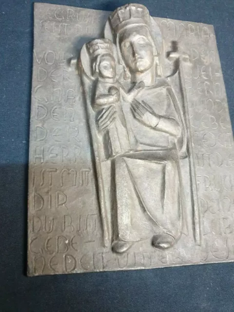 Gegrüßet seist Du MARIA voll Eisenplatte Relief Bild sakral Nr20132