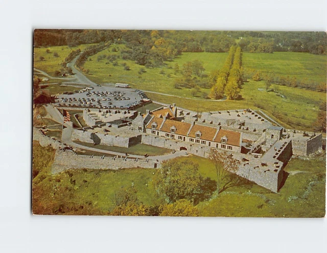 Postcard Aerial View Fort Ticonderoga New York USA North America