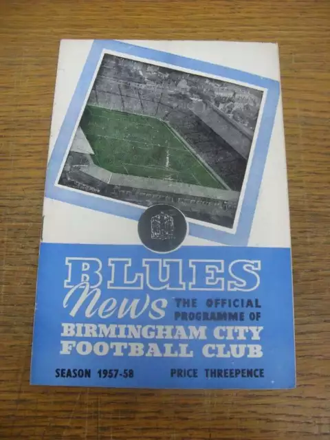 18/01/1958 Birmingham City v Burnley  (Creased, Score Noted)