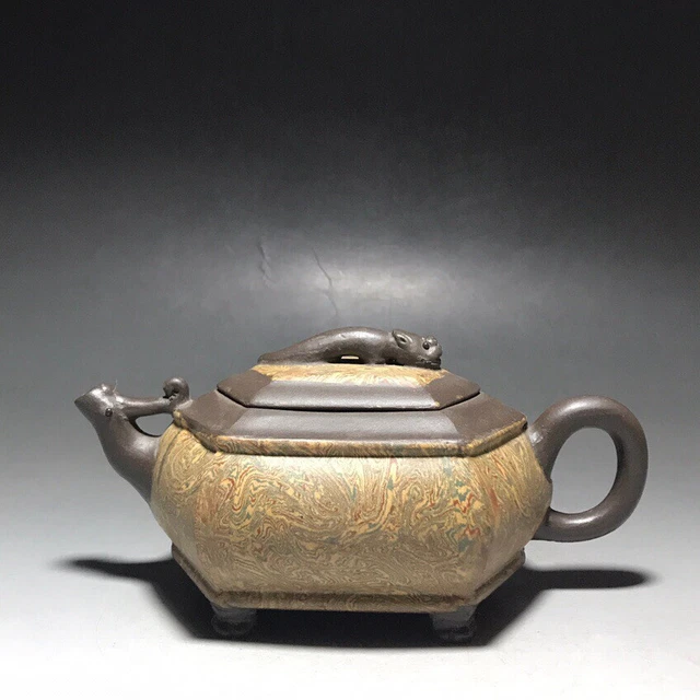 China ceramic Fine collection purple sand pot hedge dragon signature