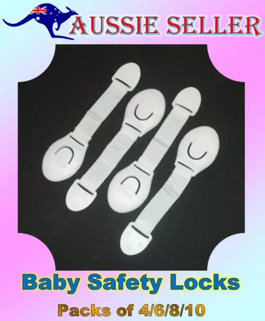 Child Kids Baby Safety Locks Door Drawers Cupboard Oven Cabinet Fridge Lock