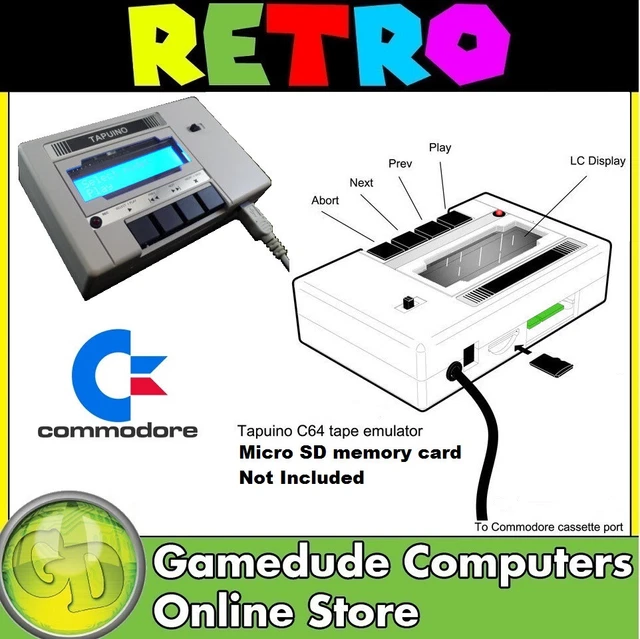 Tapecart SD COMMODORE C64 C128 Tapuino SD2IEC TAP PRG TCRT - Foto 10