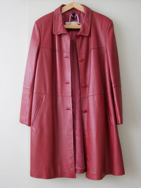 Manteau En Peau Lainée D'agneau De Toscane Noir GIORGIO Cuirs - Taille 38, Occasion Très Bon état