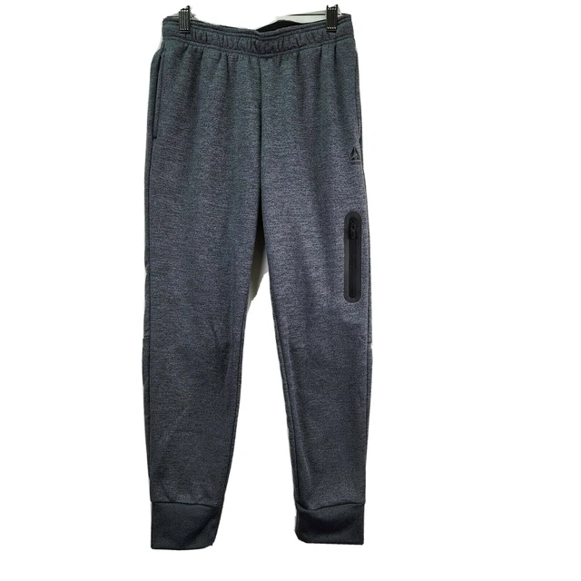 Reebok Childs Size M (8) Relaxed Fit Jogging Sweatpants Polyester Black - Gray