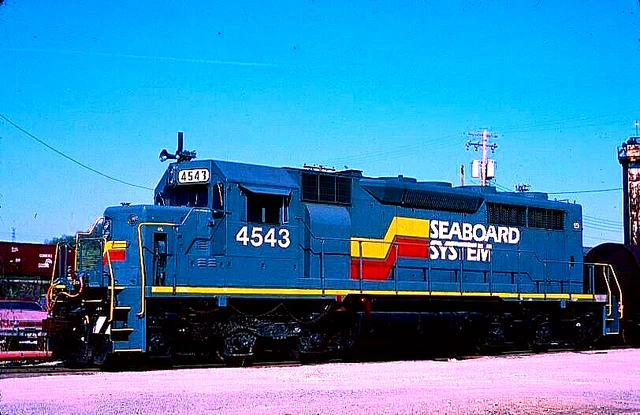 Original Kodachrome Slide Seaboard System Sd-35 #4543 Decoursey, Ky Apr 28, 1984