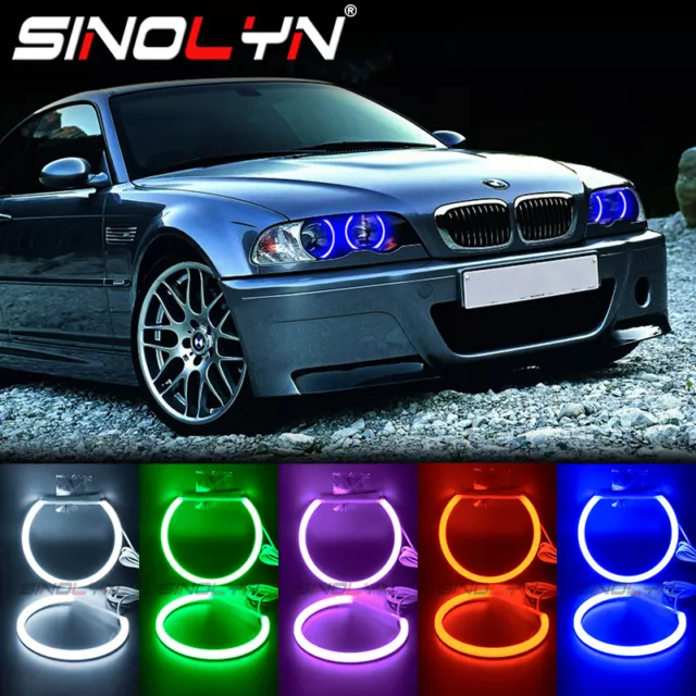 RGB LED Cotton Angel Eyes Halo Rings Multi-Colors For BMW E46/ Chevrolet  /Sierra